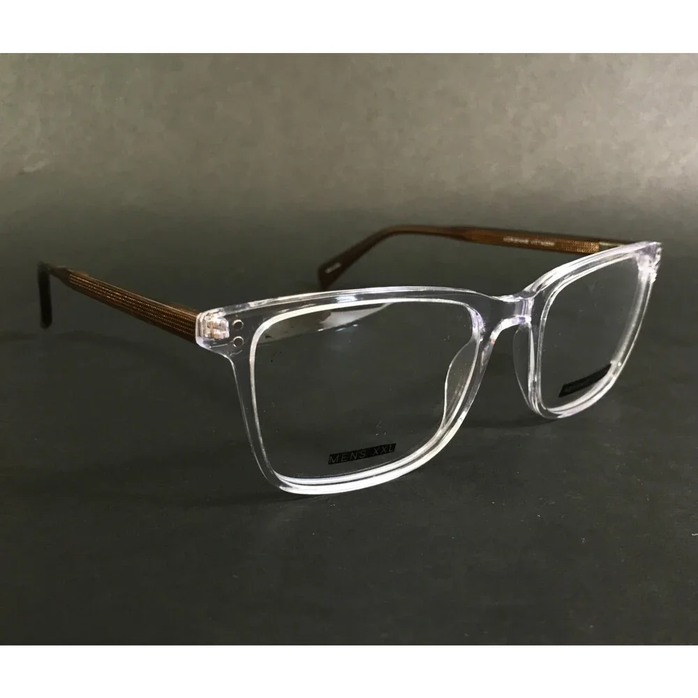 Adrienne Vittadini Eyeglasses Frames AV6020 OAH Crystal Clear Brown 55-20-150